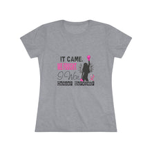 Load image into Gallery viewer, Women's It came we fought i won Triblend Tee
