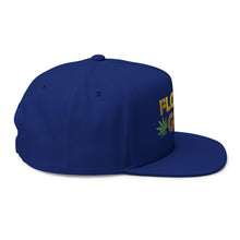 Load image into Gallery viewer, Flower Girl Embroidered Flat Bill Cap – Retro Trucking &amp; Beer Lover Snapback
