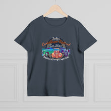 Load image into Gallery viewer, Women’s Maple Tee - Cantaloupe festival - Print on Front
