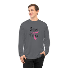 Load image into Gallery viewer, Unisex Save the Tatas Performance Long Sleeve Shirt
