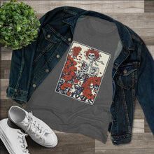 Load image into Gallery viewer, Women's Skull &amp; Roses Triblend Tee
