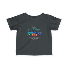 Load image into Gallery viewer, Toddler Fallon Cars N Coffee Jersey knit tee
