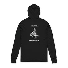 Load image into Gallery viewer, Tyler Crystal Bronc - Unisex Hooded Soft Long Sleeve Tee for Casual Wear
