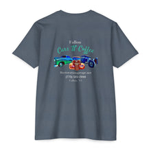 Load image into Gallery viewer, Women&#39;s Jersey soft Tee Fallon Cars &quot;N&quot; Coffee (Print on back)
