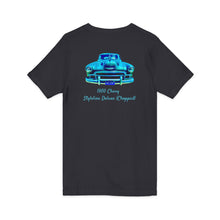 Load image into Gallery viewer, 1950 Chevy Styleline Deluxe T-Shirt — Classic Car V-Neck Tee (print on back)
