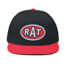 Load image into Gallery viewer, Copy of Rats the New Hot Rod Embroidered Flat Bill Cap – Retro Trucking &amp; Beer Lover Snapback
