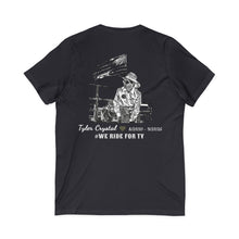 Load image into Gallery viewer, Tyler Crystal - Jersey short sleeve V-neck- Rustoration Garage
