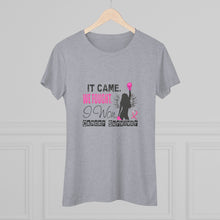 Load image into Gallery viewer, Women's It came we fought i won Triblend Tee
