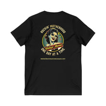 Load image into Gallery viewer, Women&#39;s Vintage Mama Jersey tee V-neck (print on back)
