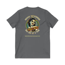 Load image into Gallery viewer, Women&#39;s Vintage Mama Jersey tee V-neck (print on back)
