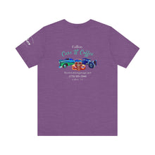 Load image into Gallery viewer, Women&#39;s Jersey short sleeve tee Fallon Cars&quot;N&quot;Coffee (print on back)
