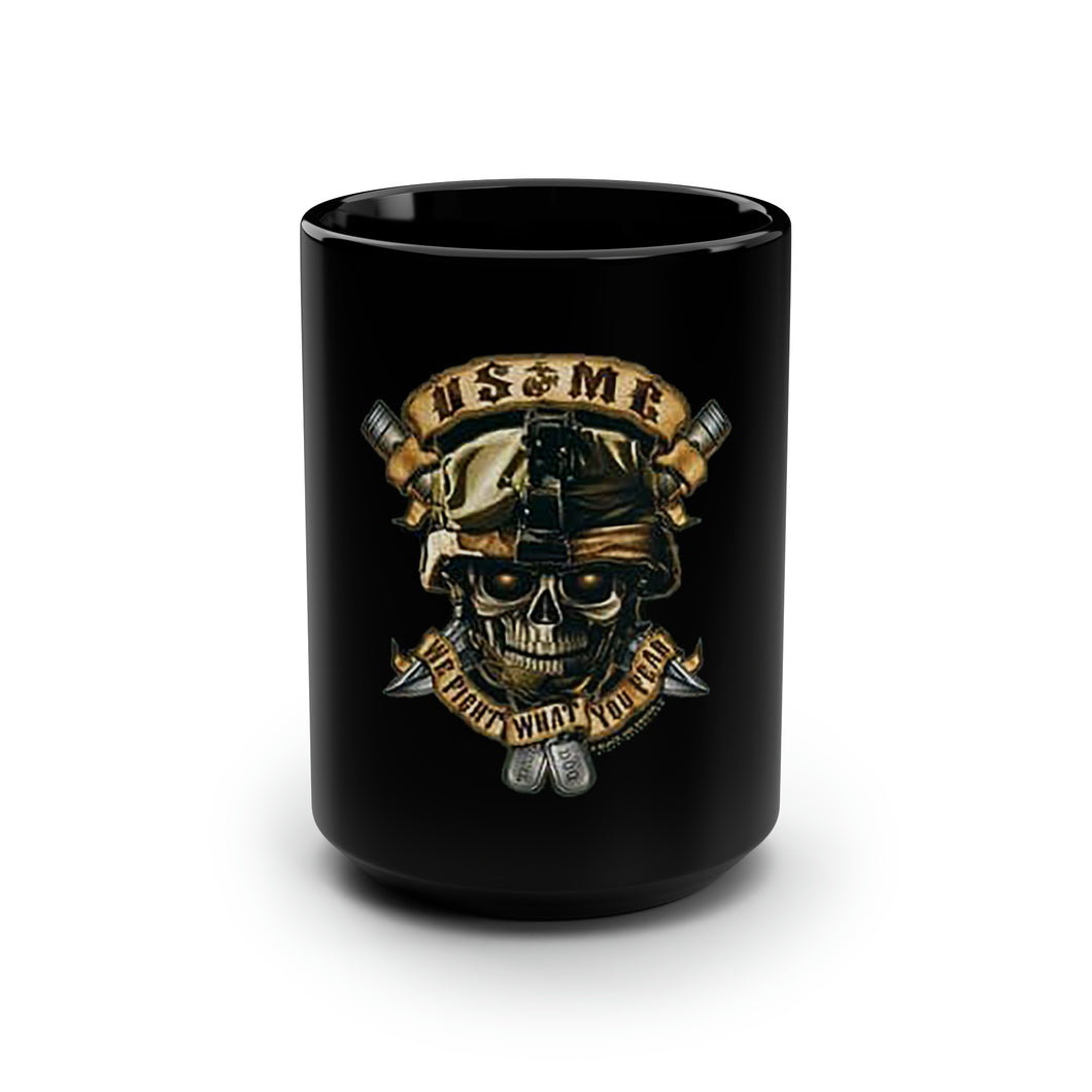 USMC - Black Mug 15oz