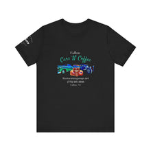 Load image into Gallery viewer, Women&#39;s Jersey short sleeve tee Fallon Cars &quot;N&quot; Coffee (on front)
