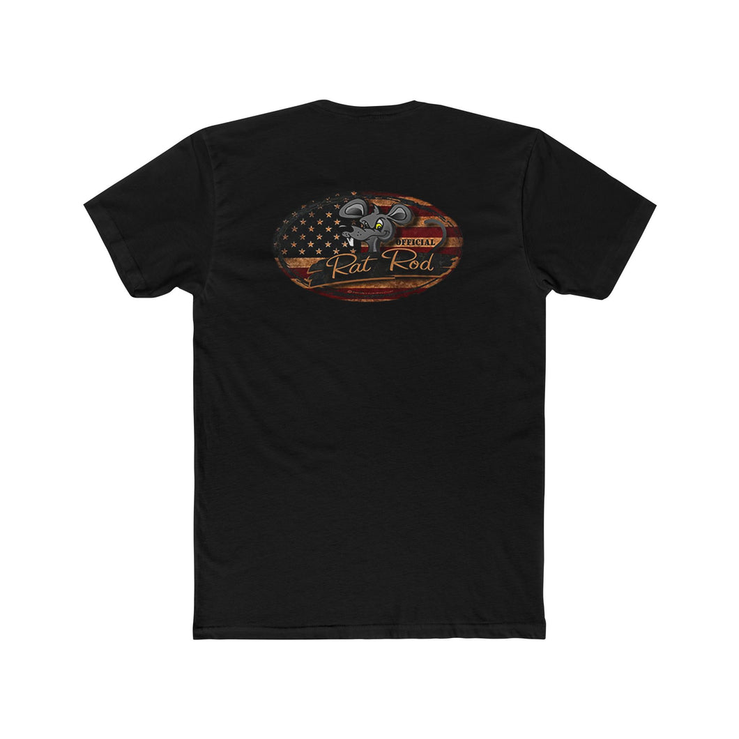 Rat Rod Mouse Oval - Design On Back