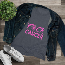 Load image into Gallery viewer, Women's Fuck Cancer Triblend Tee
