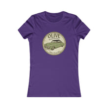 Load image into Gallery viewer, Olive Vintage Car Women's Tee – Retro Auto Graphic Shirt
