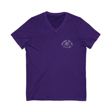 Load image into Gallery viewer, Women&#39;s Rustoration Garage (Print on back) Jersey V-neck tee

