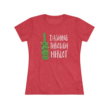 Load image into Gallery viewer, Dashing Through Merlot - Women's Triblend Tee
