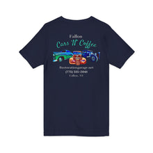 Load image into Gallery viewer, Women&#39;s Cars &#39;N&#39; Coffee (on back) V-Neck Tee
