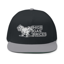 Load image into Gallery viewer, High Gas Prices Embroidered Flat Bill Cap – Retro Trucking &amp; Beer Lover Snapback
