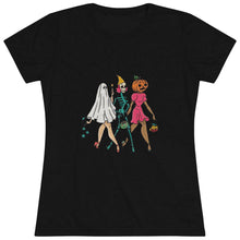 Load image into Gallery viewer, Women&#39;s Trick or treat girls Triblend Tee
