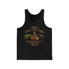 Load image into Gallery viewer, Fallon Cars N Coffee - Gold - Men's - Unisex Jersey Tank - Print on Front
