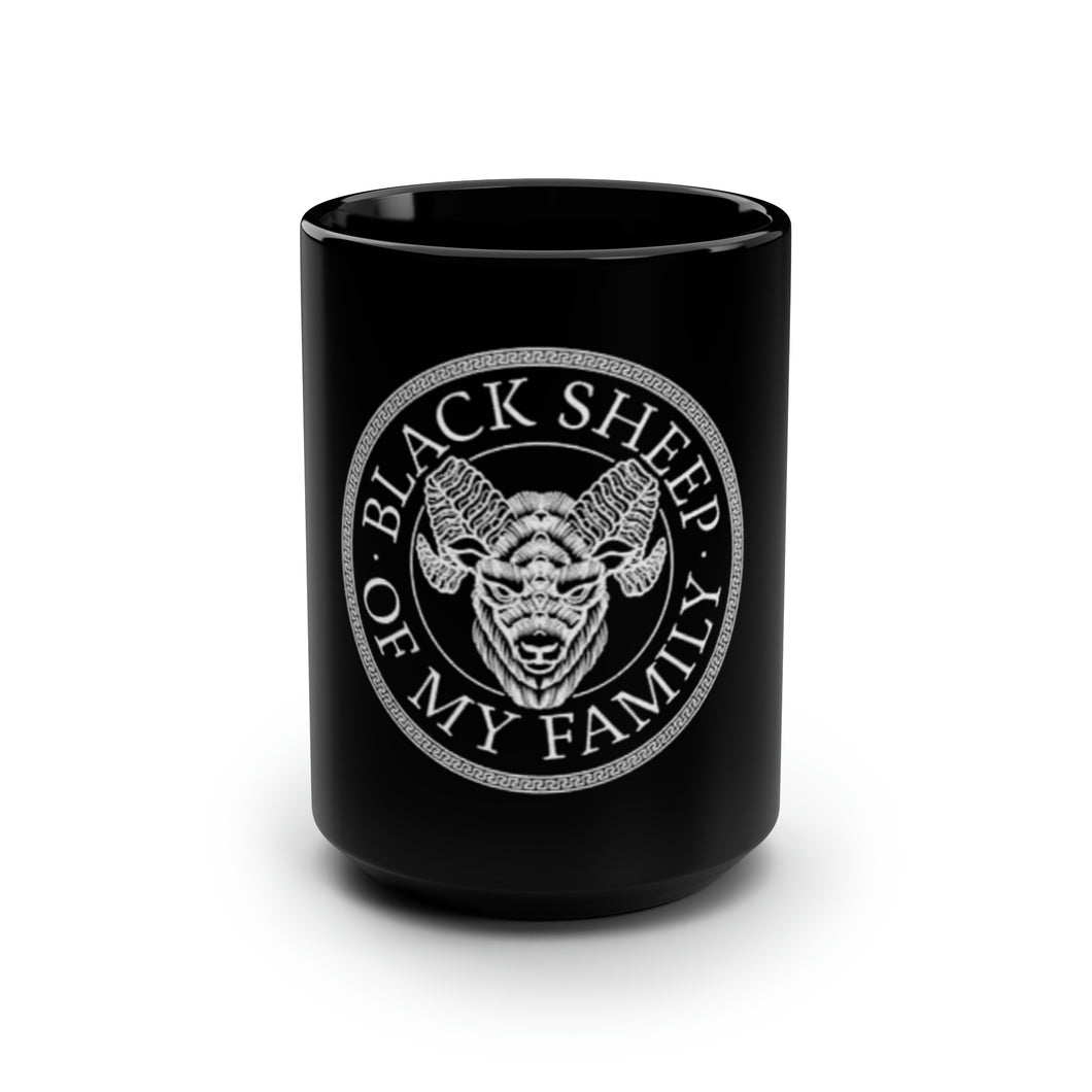 Black Sheep Of My Family - Black Mug 15oz