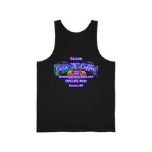 Load image into Gallery viewer, Fallon Cars N Coffee - Purple - Men's - Unisex Jersey Tank - Print on Back
