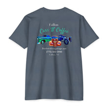 Load image into Gallery viewer, Women&#39;s Jersey soft Tee Fallon Cars &quot;N&quot; Coffee (Print on back)
