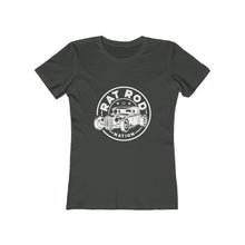 Load image into Gallery viewer, Women&#39;s boyfriend tee Rustoration Garage on back
