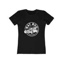 Load image into Gallery viewer, Women&#39;s boyfriend tee Rustoration Garage on back
