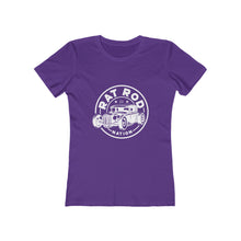 Load image into Gallery viewer, Women&#39;s boyfriend tee Rustoration Garage on back
