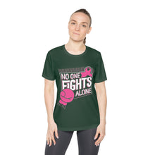 Load image into Gallery viewer, Ladies No one fights alone Competitor Tee
