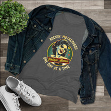 Load image into Gallery viewer, Women&#39;s Tri Blend Tee Rockin Motherhood (Print on front)
