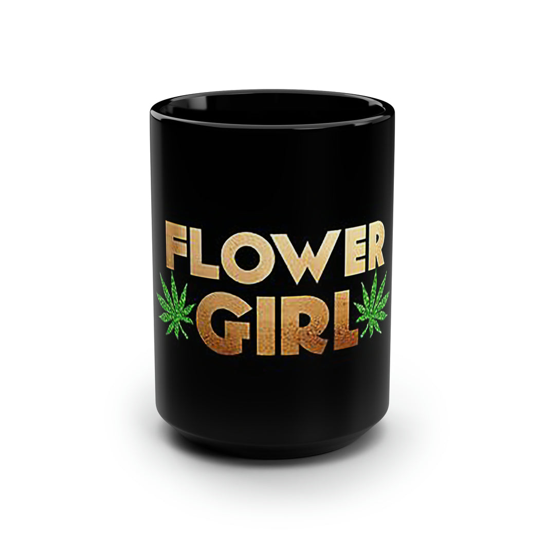 Flower Girl - Black Mug 15oz