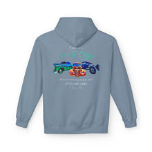 Load image into Gallery viewer, Women&#39;s Fallon Cars N Coffee (print on back) midweight fleece Hoodie
