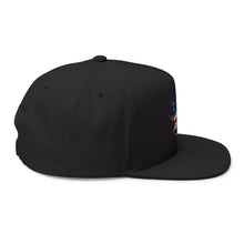 Load image into Gallery viewer, American Flag Pot Leaf - Embroidered Flat Bill Cap – Retro Trucking &amp; Beer Lover Snapback
