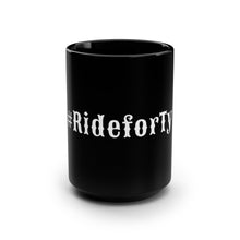Load image into Gallery viewer, #RideforTy Black Coffee Mug, 15oz Ceramic Cup
