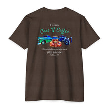 Load image into Gallery viewer, Women&#39;s Jersey soft Tee Fallon Cars &quot;N&quot; Coffee (Print on back)
