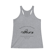 Load image into Gallery viewer, Women&#39;s Rustoration Garage Tri-Blend Racerback Tank
