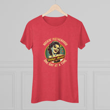 Load image into Gallery viewer, Women&#39;s Tri Blend Tee Rockin Motherhood (Print on front)
