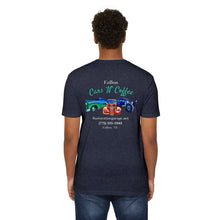 Load image into Gallery viewer, Women&#39;s Jersey soft Tee Fallon Cars &quot;N&quot; Coffee (Print on back)
