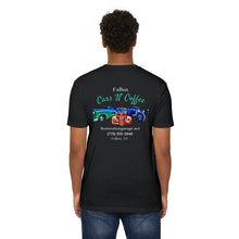 Load image into Gallery viewer, Women&#39;s Jersey soft Tee Fallon Cars &quot;N&quot; Coffee (Print on back)
