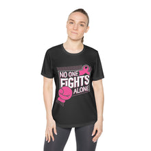 Load image into Gallery viewer, Ladies No one fights alone Competitor Tee
