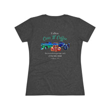 Load image into Gallery viewer, Women&#39;s Tri Blend Fallon Cars &quot;N&quot; Coffee (print on back)
