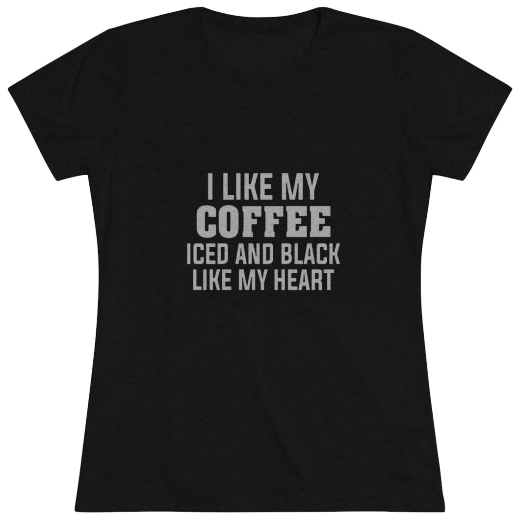 Women's Iced and Black Triblend Tee