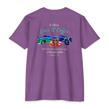 Load image into Gallery viewer, Women&#39;s Jersey soft Tee Fallon Cars &quot;N&quot; Coffee (Print on back)
