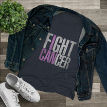 Load image into Gallery viewer, Women&#39;s I can fight Cancer Triblend Tee
