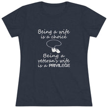 Load image into Gallery viewer, Women&#39;s Being a Wife Is a Choice Triblend Tee
