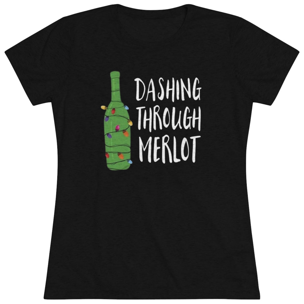 Dashing Through Merlot - Women's Triblend Tee